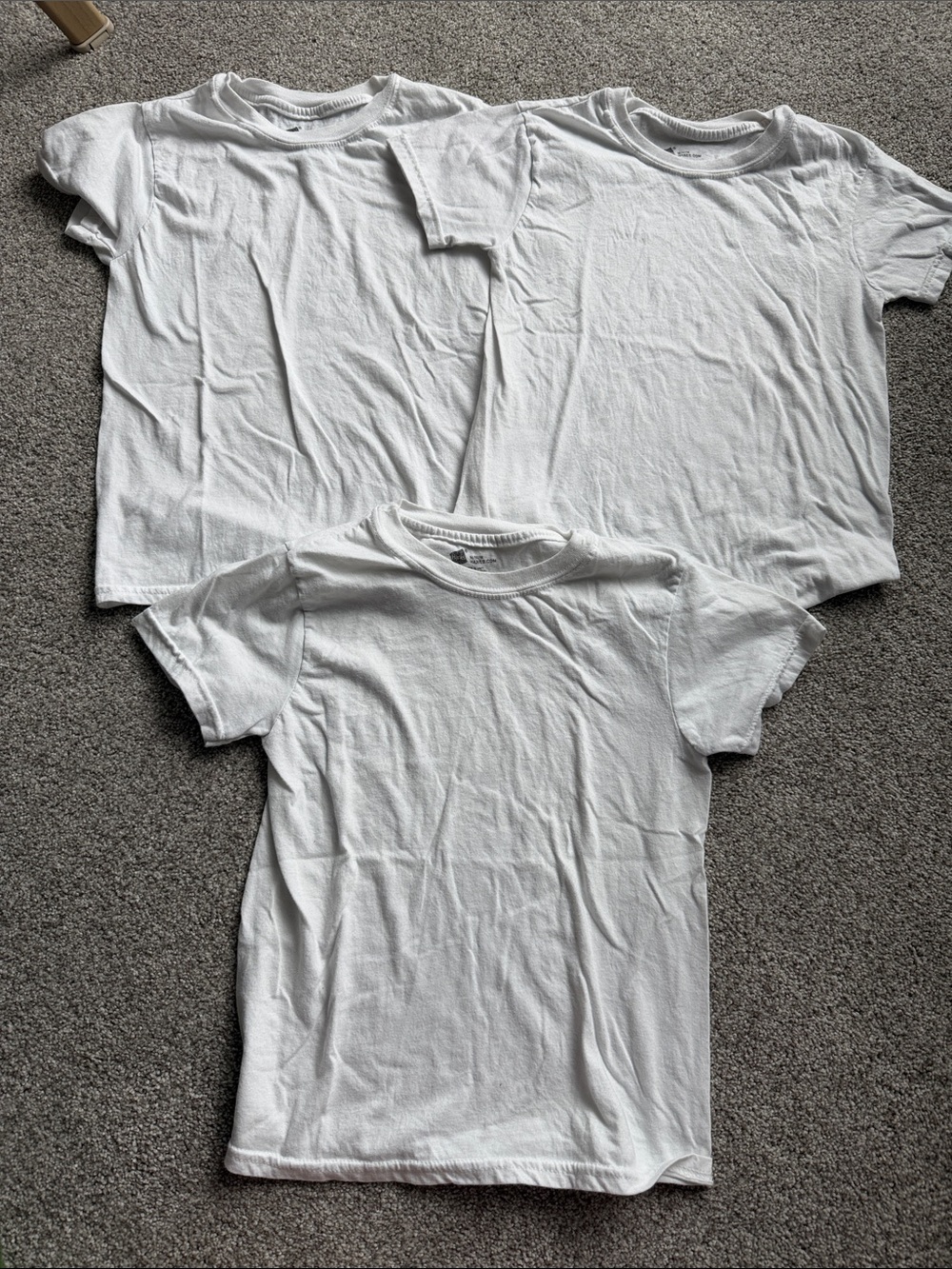 Hanes Kids White Short Sleeve Tees - 3 Pack Boys size medium